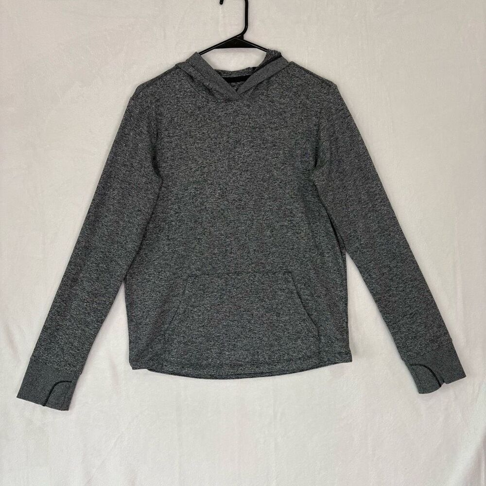 Athleta Girl Heathered‎ Grey Hooded Pullover Workout Sweatshirt Size XXL